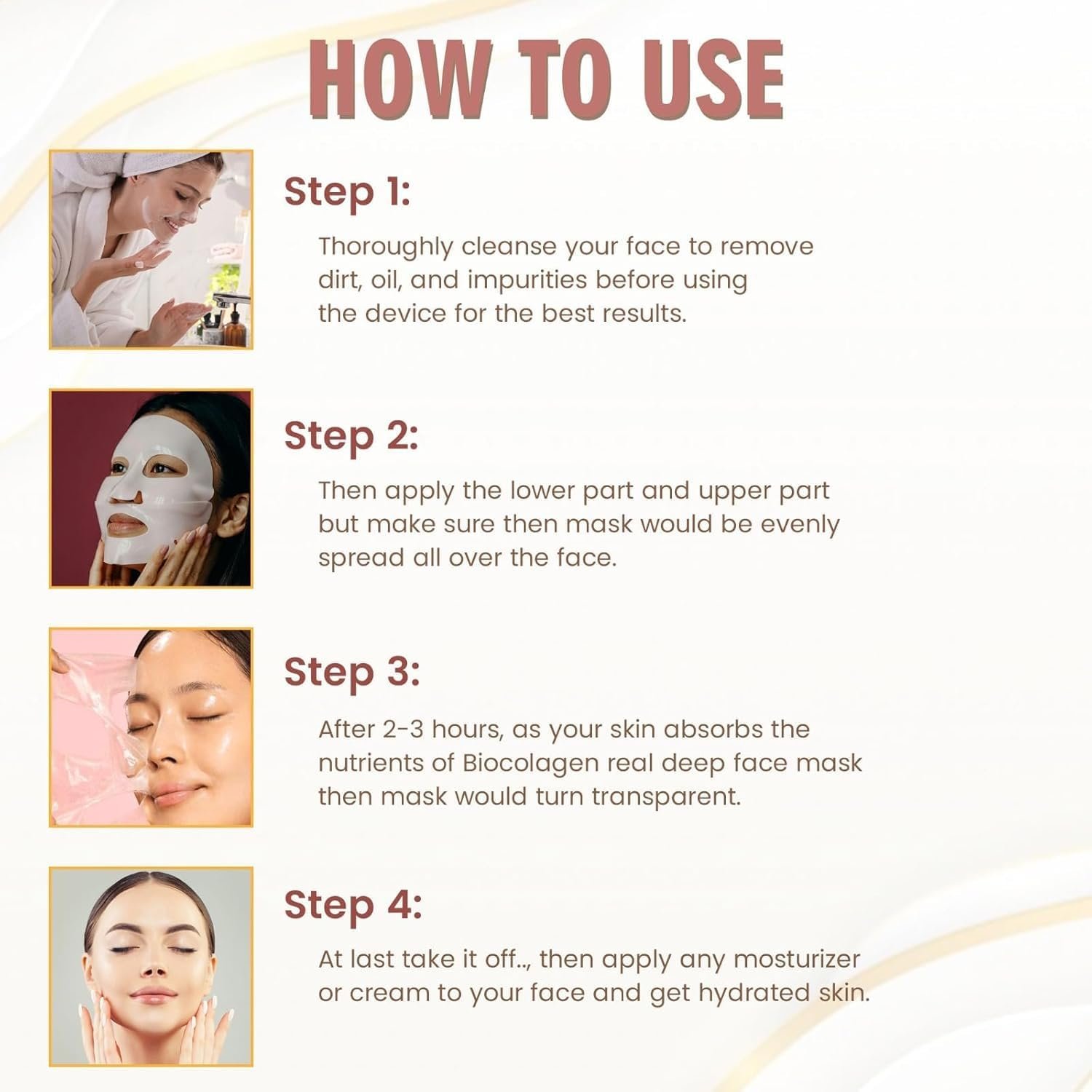 skinpop-Overnight Korean Glass Skin Face Mask With Real Deep Bio-Collagen-use-steps